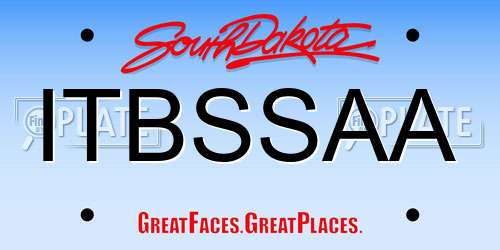 ITBSSAA South Dakota License Plate