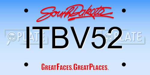 ITBV52 South Dakota License Plate