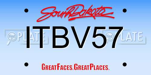ITBV57 South Dakota License Plate