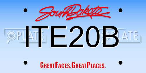 ITE20B South Dakota License Plate