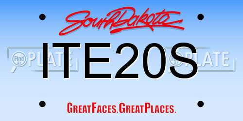 ITE20S South Dakota License Plate