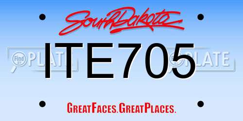 ITE705 South Dakota License Plate