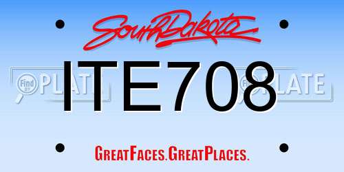 ITE708 South Dakota License Plate