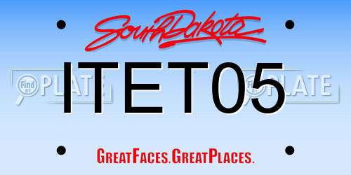 ITET05 South Dakota License Plate