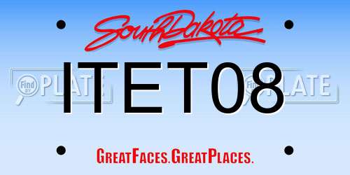 ITET08 South Dakota License Plate