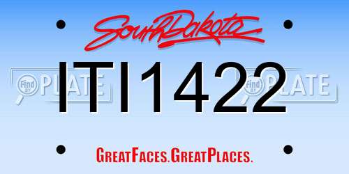 ITI1422 South Dakota License Plate