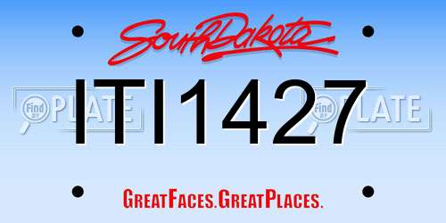 ITI1427 South Dakota License Plate