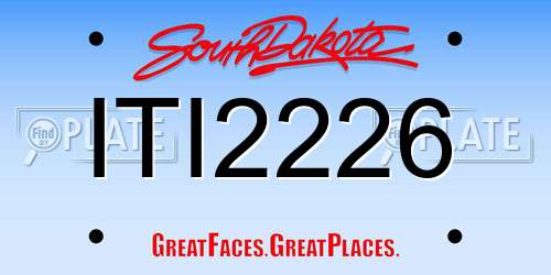 ITI2226 South Dakota License Plate