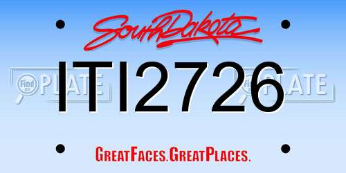 ITI2726 South Dakota License Plate