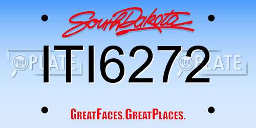 ITI6272 South Dakota License Plate