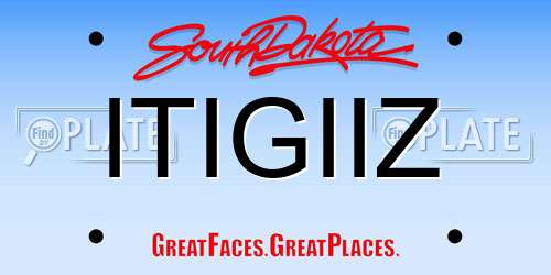 ITIGIIZ South Dakota License Plate