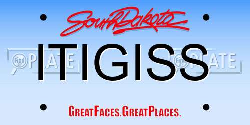 ITIGISS South Dakota License Plate