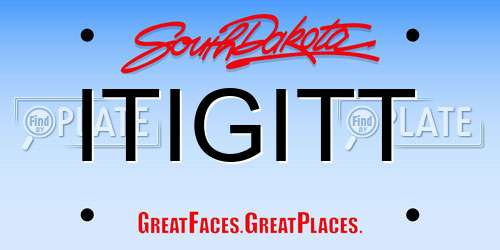 ITIGITT South Dakota License Plate