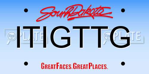 ITIGTTG South Dakota License Plate