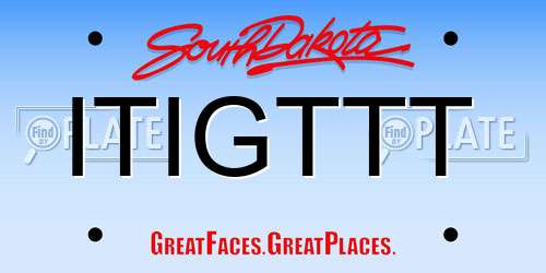 ITIGTTT South Dakota License Plate