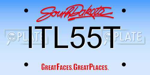 ITL55T South Dakota License Plate