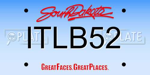 ITLB52 South Dakota License Plate