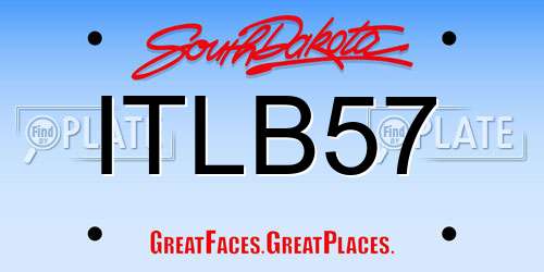 ITLB57 South Dakota License Plate