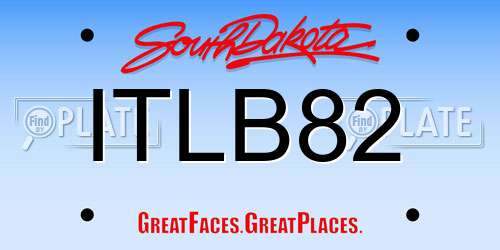 ITLB82 South Dakota License Plate
