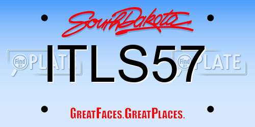 ITLS57 South Dakota License Plate