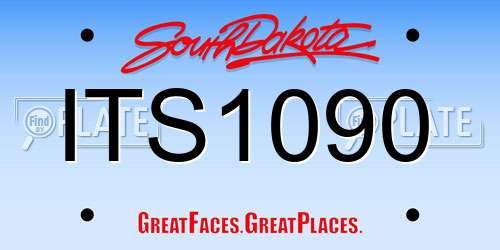 ITS1090 South Dakota License Plate