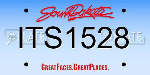 ITS1528 South Dakota License Plate