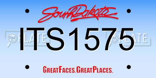 ITS1575 South Dakota License Plate