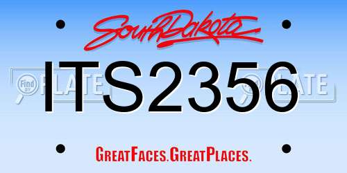 ITS2356 South Dakota License Plate