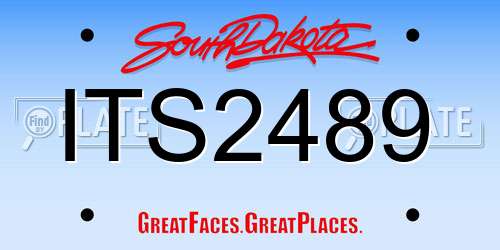 ITS2489 South Dakota License Plate