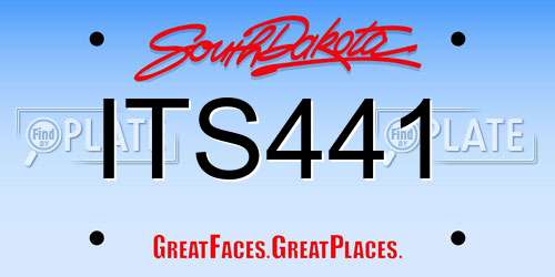 ITS441 South Dakota License Plate