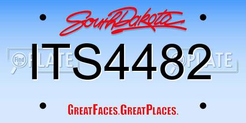 ITS4482 South Dakota License Plate
