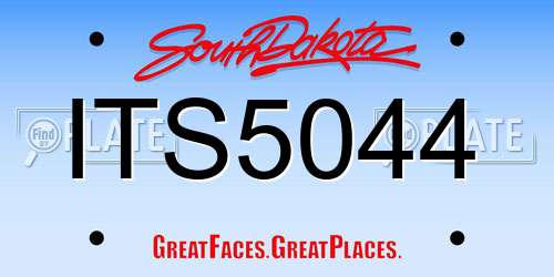 ITS5044 South Dakota License Plate