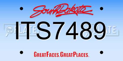 ITS7489 South Dakota License Plate