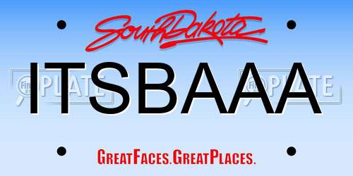 ITSBAAA South Dakota License Plate