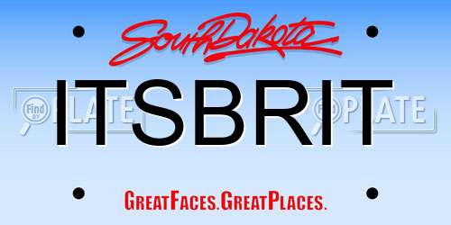 ITSBRIT South Dakota License Plate