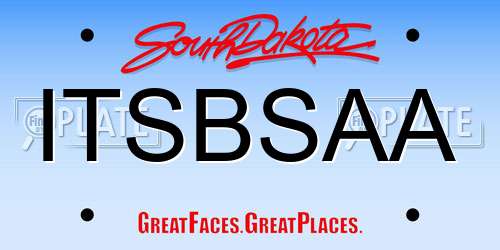 ITSBSAA South Dakota License Plate