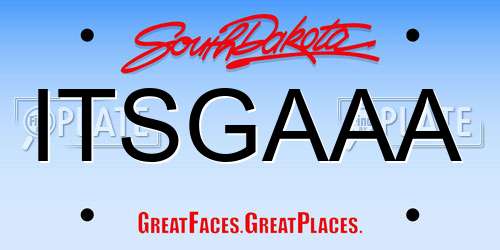 ITSGAAA South Dakota License Plate