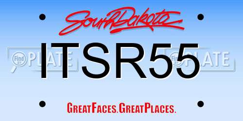 ITSR55 South Dakota License Plate