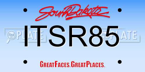 ITSR85 South Dakota License Plate
