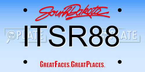 ITSR88 South Dakota License Plate