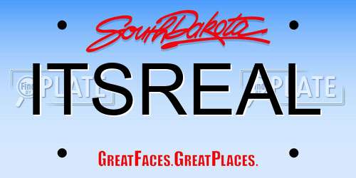 ITSREAL South Dakota License Plate