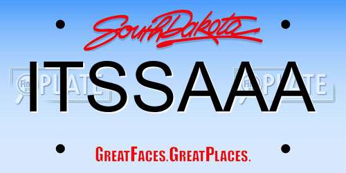 ITSSAAA South Dakota License Plate