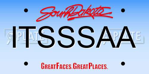 ITSSSAA South Dakota License Plate