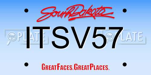 ITSV57 South Dakota License Plate
