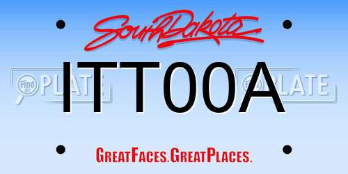 ITT00A South Dakota License Plate