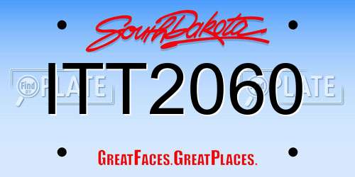 ITT2060 South Dakota License Plate