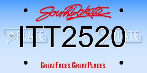 ITT2520 South Dakota License Plate