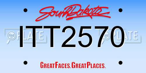 ITT2570 South Dakota License Plate