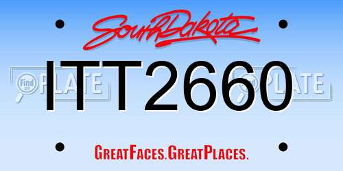ITT2660 South Dakota License Plate