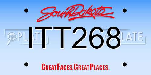 ITT268 South Dakota License Plate